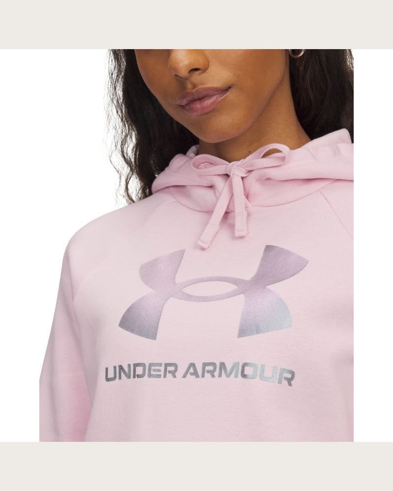 Dámska zateplená mikina s kapucňou UNDER ARMOUR UA Rival Flc Shimmer Hdy – fotka 2