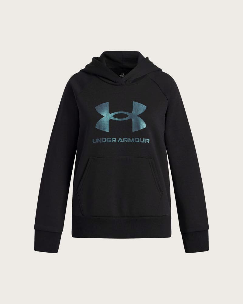 Dievčenská zateplená mikina s kapucňou UNDER ARMOUR UA Rival Flc Shimmer Hdy – fotka 2