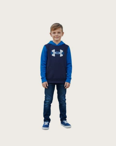 Chlapčenská zateplená mikina s kapucňou UNDER ARMOUR UA Rival Flc Cblck Grphc HD