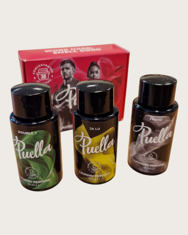 Set parfumov na pranie PUELLA Double Y Jalu Frayo laundry scent fragrance Set 3 x 50 ml – fotka 2