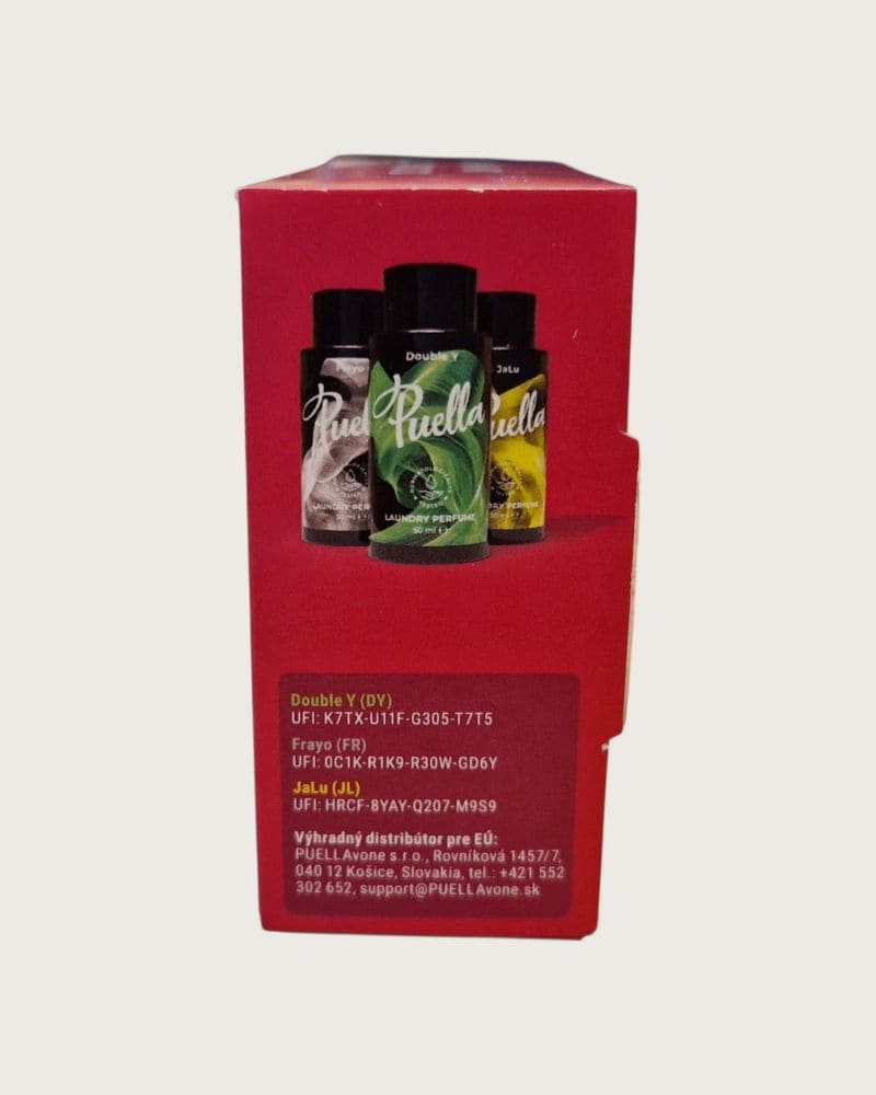 Set parfumov na pranie PUELLA Double Y Jalu Frayo laundry scent fragrance Set 3 x 50 ml – fotka 7