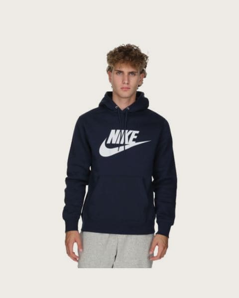 Pánska mikina s kapucňou NIKE M NK CLUB BB PO GFX HOODIE BLUE
