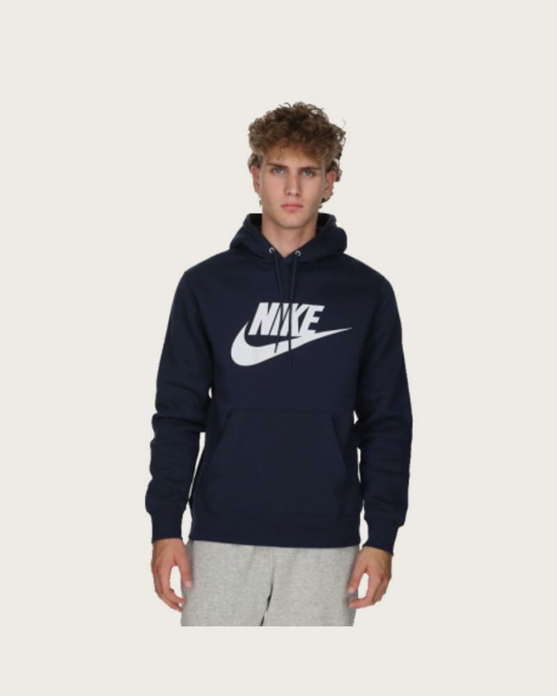 Pánska mikina s kapucňou NIKE M NK CLUB BB PO GFX HOODIE BLUE