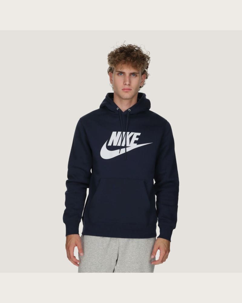 Pánska mikina s kapucňou NIKE M NK CLUB BB PO GFX HOODIE BLUE – fotka 2
