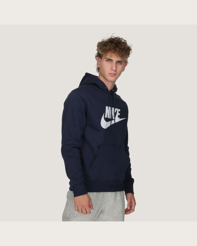 Pánska mikina s kapucňou NIKE M NK CLUB BB PO GFX HOODIE BLUE – fotka 3