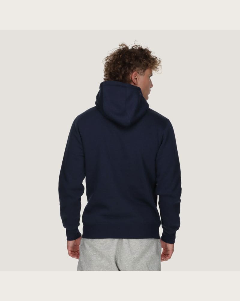 Pánska mikina s kapucňou NIKE M NK CLUB BB PO GFX HOODIE BLUE – fotka 4