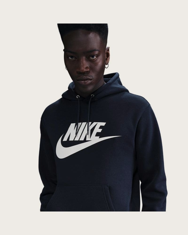Pánska mikina s kapucňou NIKE M NK CLUB BB PO GFX HOODIE BLUE – fotka 6
