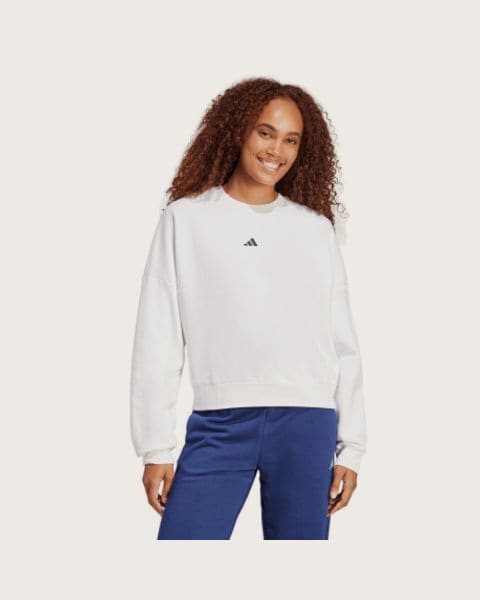 Dámska zateplená mikina ADIDAS W SL FC SWT WHITE BLACK