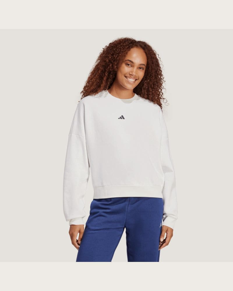 Dámska zateplená mikina ADIDAS W SL FC SWT WHITE BLACK – fotka 2