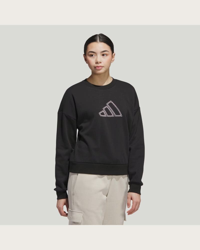 Dámska zateplená mikina ADIDAS W CO PEARL SWT BLACK – fotka 2
