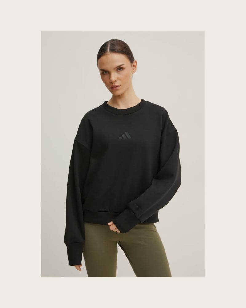 Dámska zateplená mikina ADIDAS W ALL SZN SWT BLACK – fotka 2