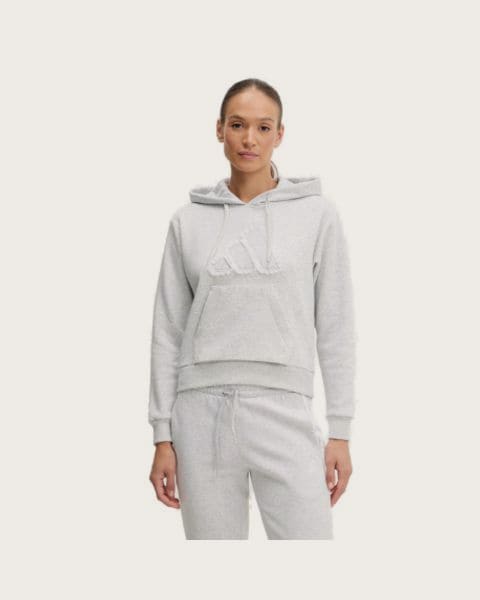 Dámska mikina s kapucňou ADIDAS W CO RUFF HD LGREYH