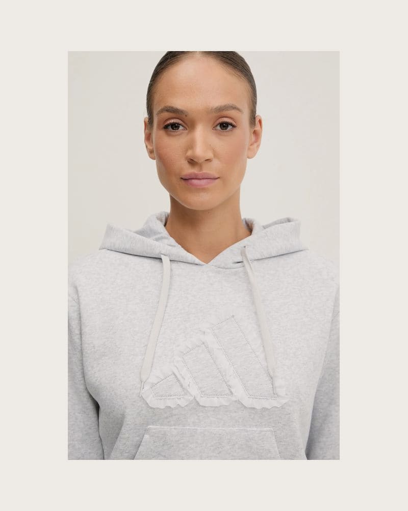 Dámska mikina s kapucňou ADIDAS W CO RUFF HD LGREYH – fotka 5