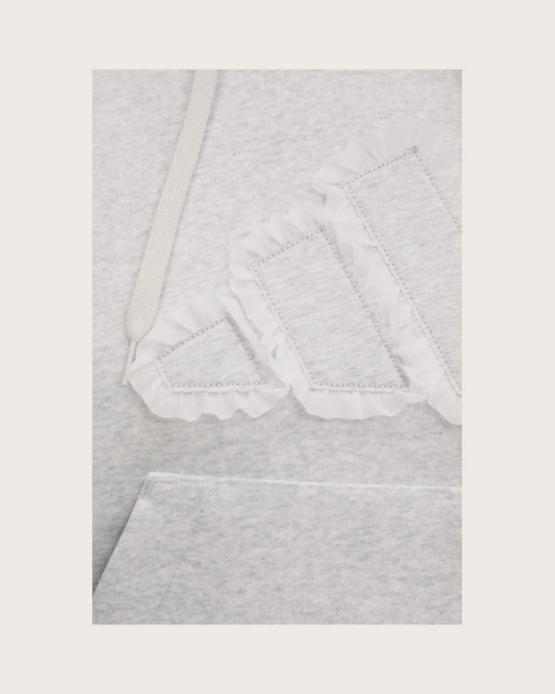 Dámska mikina s kapucňou ADIDAS W CO RUFF HD LGREYH – fotka 7