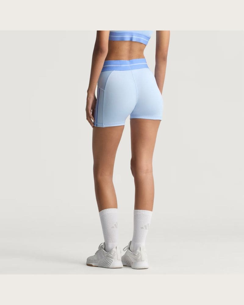 Dámske tréningové kraťasy ADIDAS HYG RIB 1 4 GLOBLU BLUFUS – fotka 3