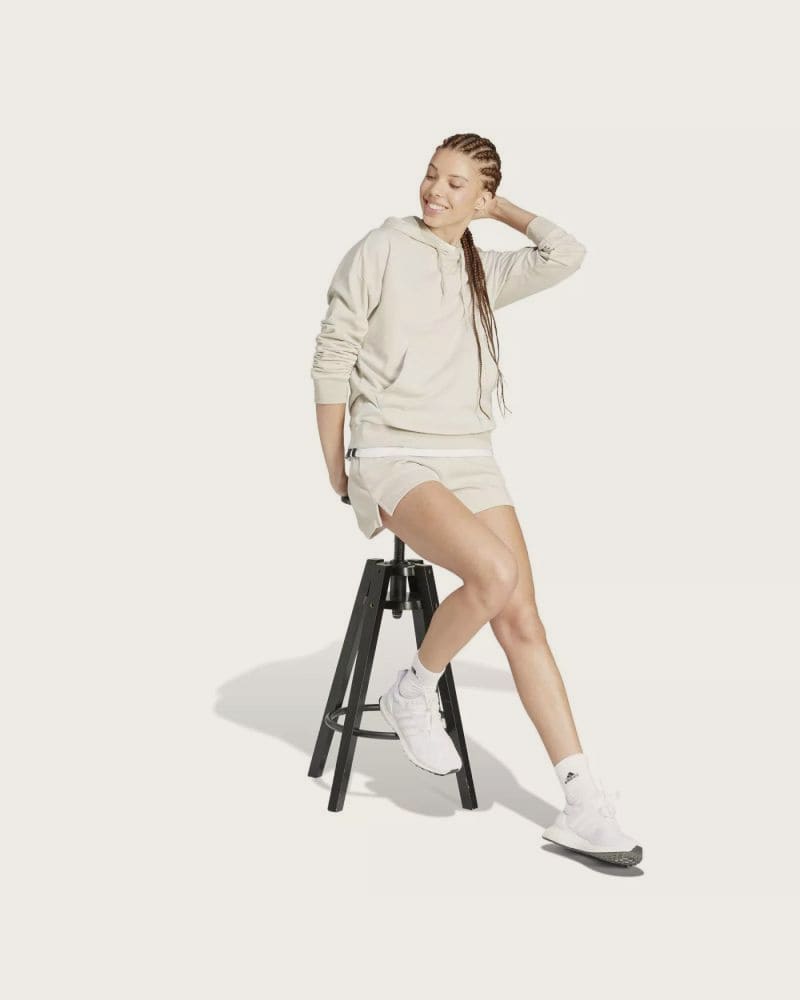Dámska mikina s kapucňou ADIDAS W SL FT HD WONALU WHITE – fotka 3