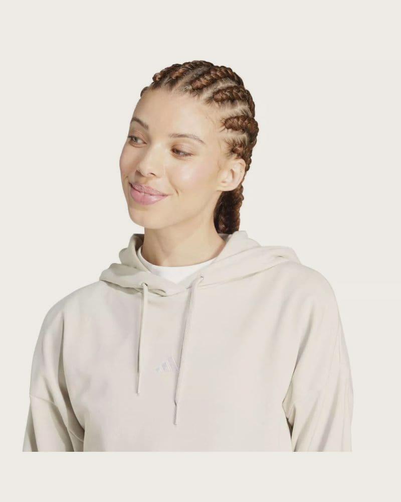 Dámska mikina s kapucňou ADIDAS W SL FT HD WONALU WHITE – fotka 4