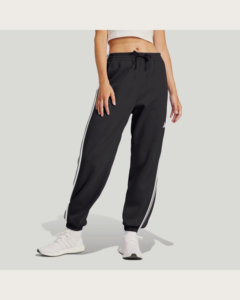 Dámske tepláky ADIDAS W 3S FT CF PT BLACK WHITE – fotka 2