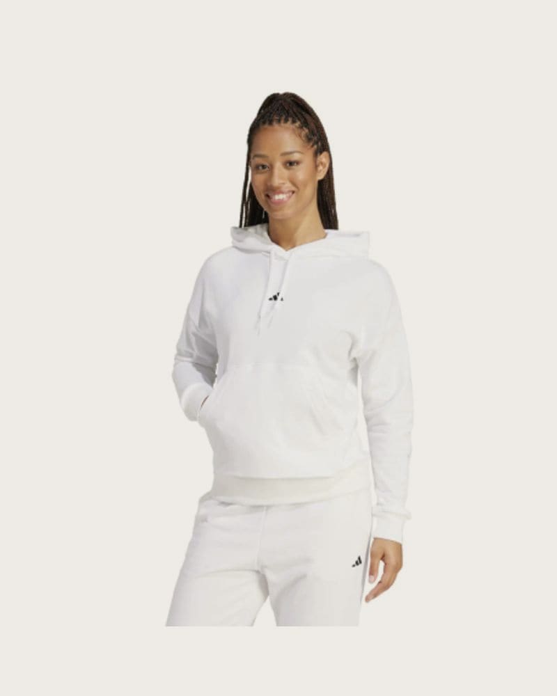 Dámska mikina s kapucňou ADIDAS W SL FT HD WHITE BLACK
