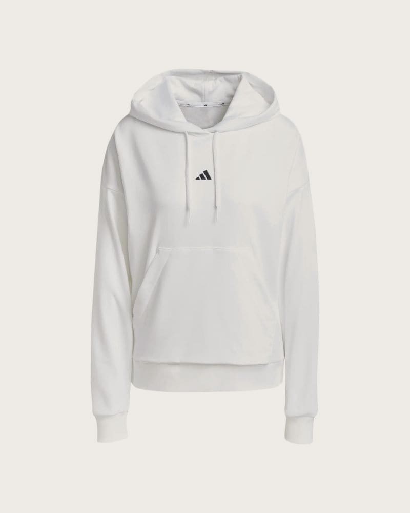 Dámska mikina s kapucňou ADIDAS W SL FT HD WHITE BLACK – fotka 6