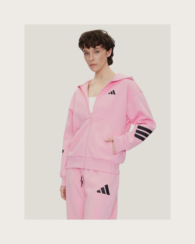 Dámska mikina so zipsom ADIDAS W FI 3S FZ HD TRUPNK – fotka 2