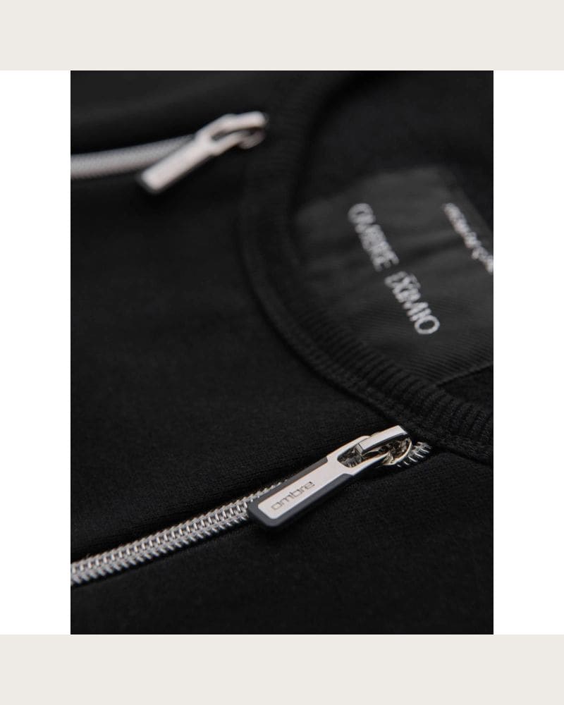 Pánska mikina OMBRE Sweatshirt OM-SSNZ-0187 V-1 black – fotka 7