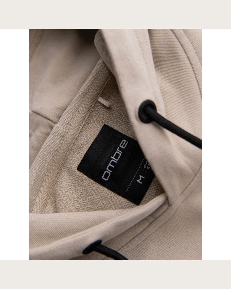 Pánska mikina s kapucňou OMBRE Sweatshirt OM-SSNZ-0225 V-2 beige – fotka 8