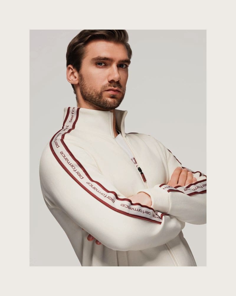 Pánska mikina so zipsom OMBRE Sweatshirt OM-SSZP-0224 V-2 white – fotka 7