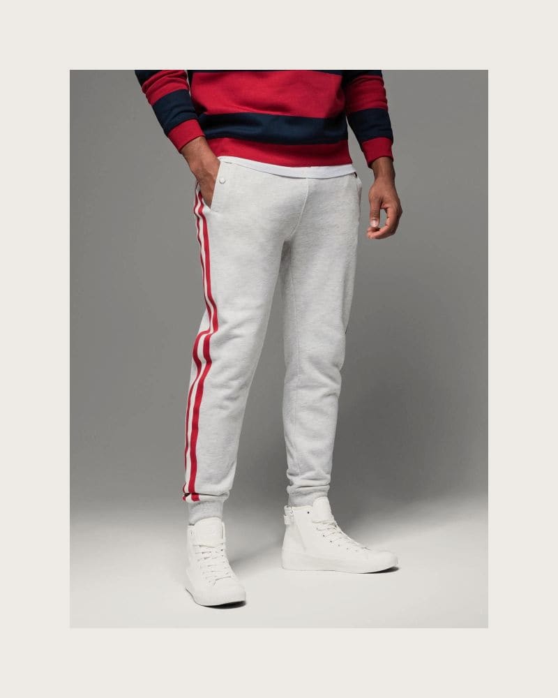 Pánske tepláky OMBRE Pants OM-PASK-0258 V-1ight greyelange – fotka 2