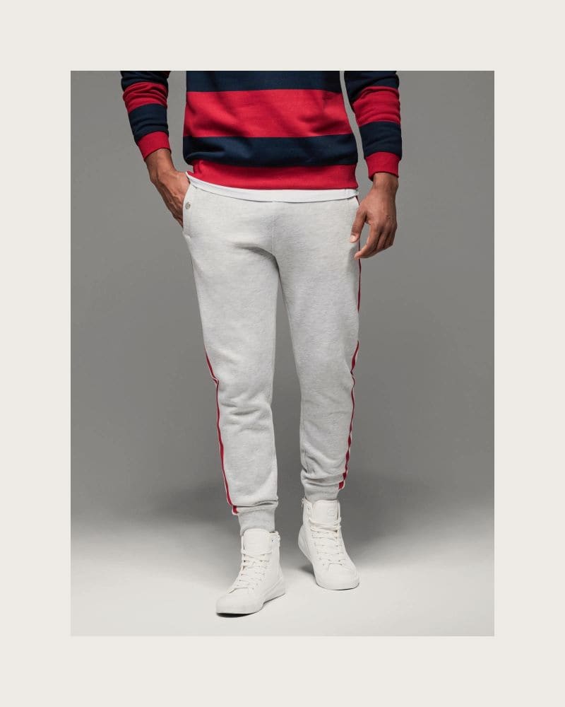 Pánske tepláky OMBRE Pants OM-PASK-0258 V-1ight greyelange – fotka 3