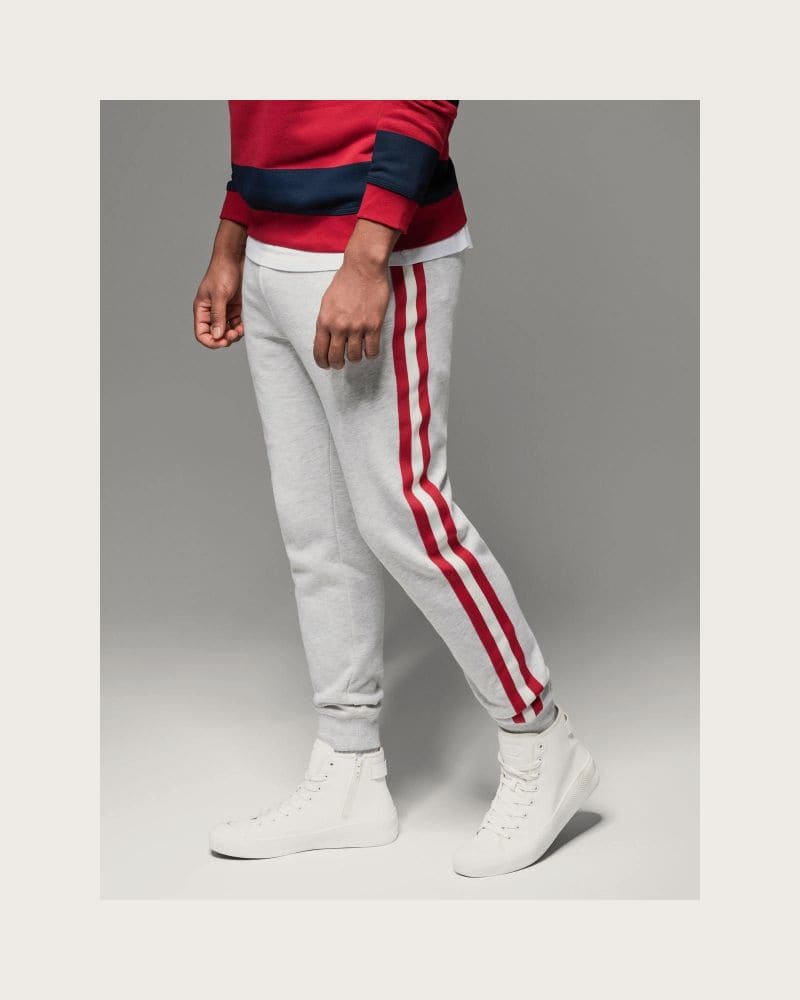 Pánske tepláky OMBRE Pants OM-PASK-0258 V-1ight greyelange – fotka 4