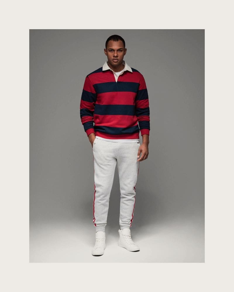 Pánske tepláky OMBRE Pants OM-PASK-0258 V-1ight greyelange – fotka 6