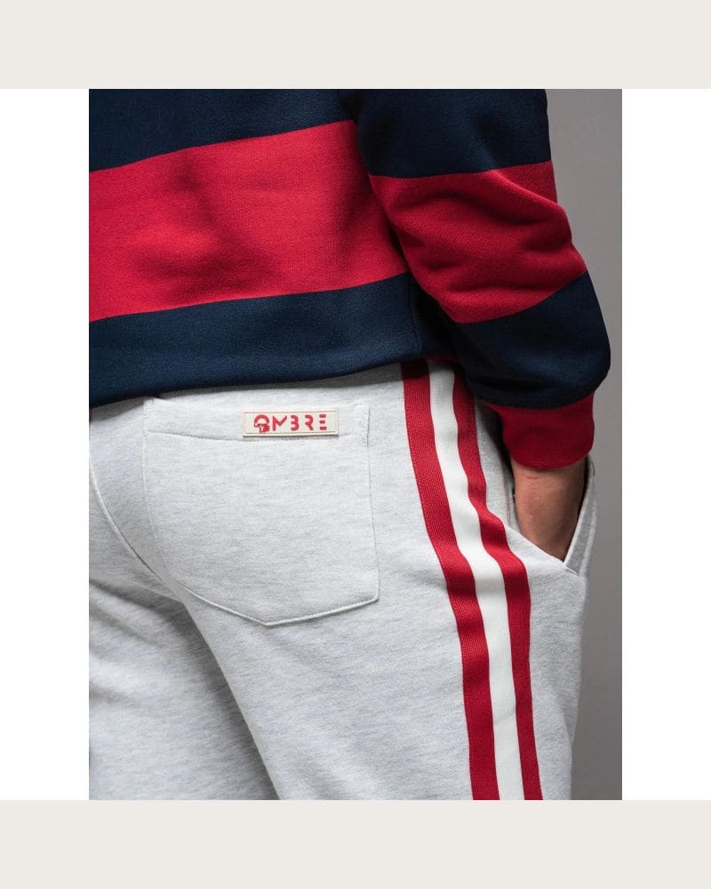 Pánske tepláky OMBRE Pants OM-PASK-0258 V-1ight greyelange – fotka 8