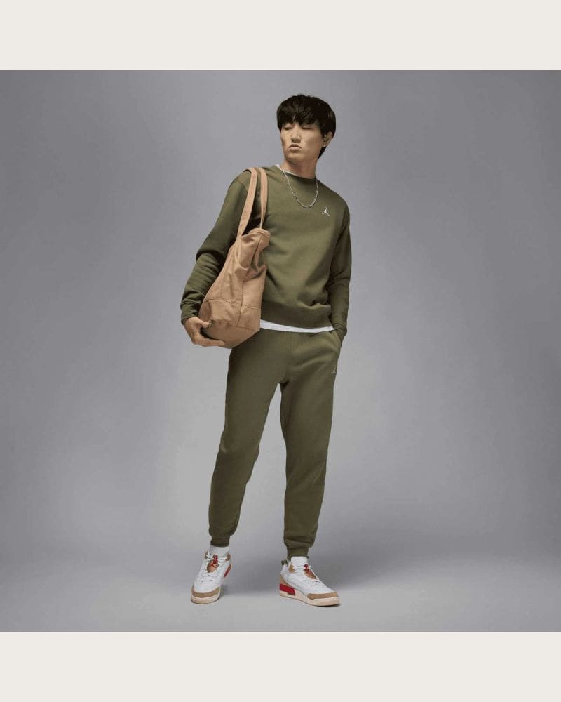 Pánske zateplené tepláky NIKE JORDAN BRK FLC PANT 222 KHAKI – fotka 6