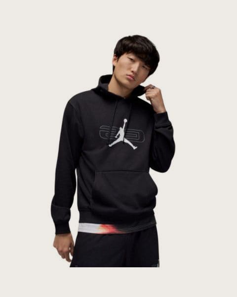 Pánska flisová mikina s kapucňou NIKE JORDAN SPRT CSVR GFX FLC PO 010 BLACK
