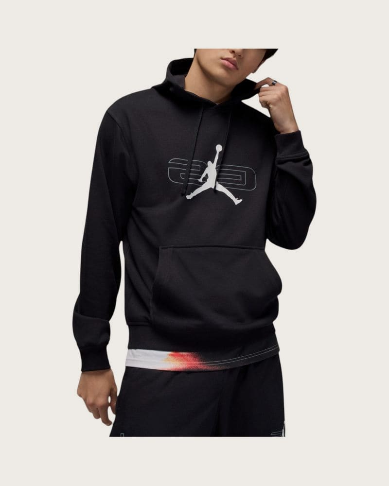 Pánska flisová mikina s kapucňou NIKE JORDAN SPRT CSVR GFX FLC PO 010 BLACK – fotka 2