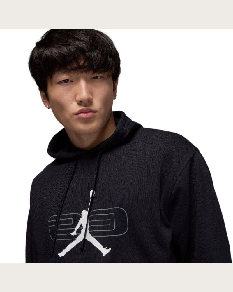 Pánska flisová mikina s kapucňou NIKE JORDAN SPRT CSVR GFX FLC PO 010 BLACK – fotka 3