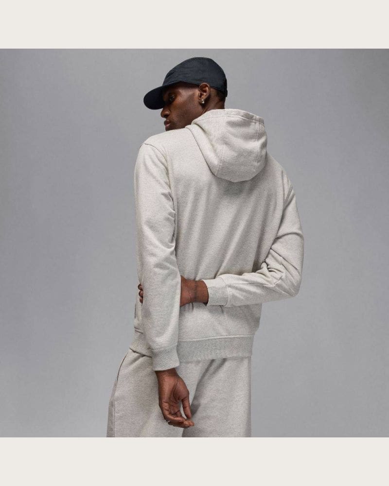 Pánska flisová mikina s kapucňou NIKE JORDAN SPRT CSVR GFX FLC PO 084 GREY HEATER – fotka 3
