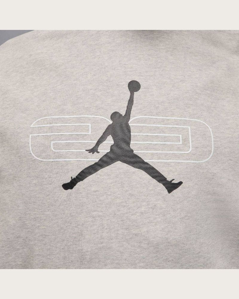Pánska flisová mikina s kapucňou NIKE JORDAN SPRT CSVR GFX FLC PO 084 GREY HEATER – fotka 7