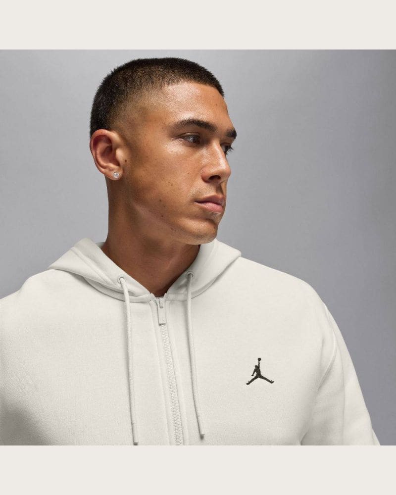 Pánska flisová mikina so zipsom NIKE JORDAN BRK FLC FZ 133 SAIL – fotka 2