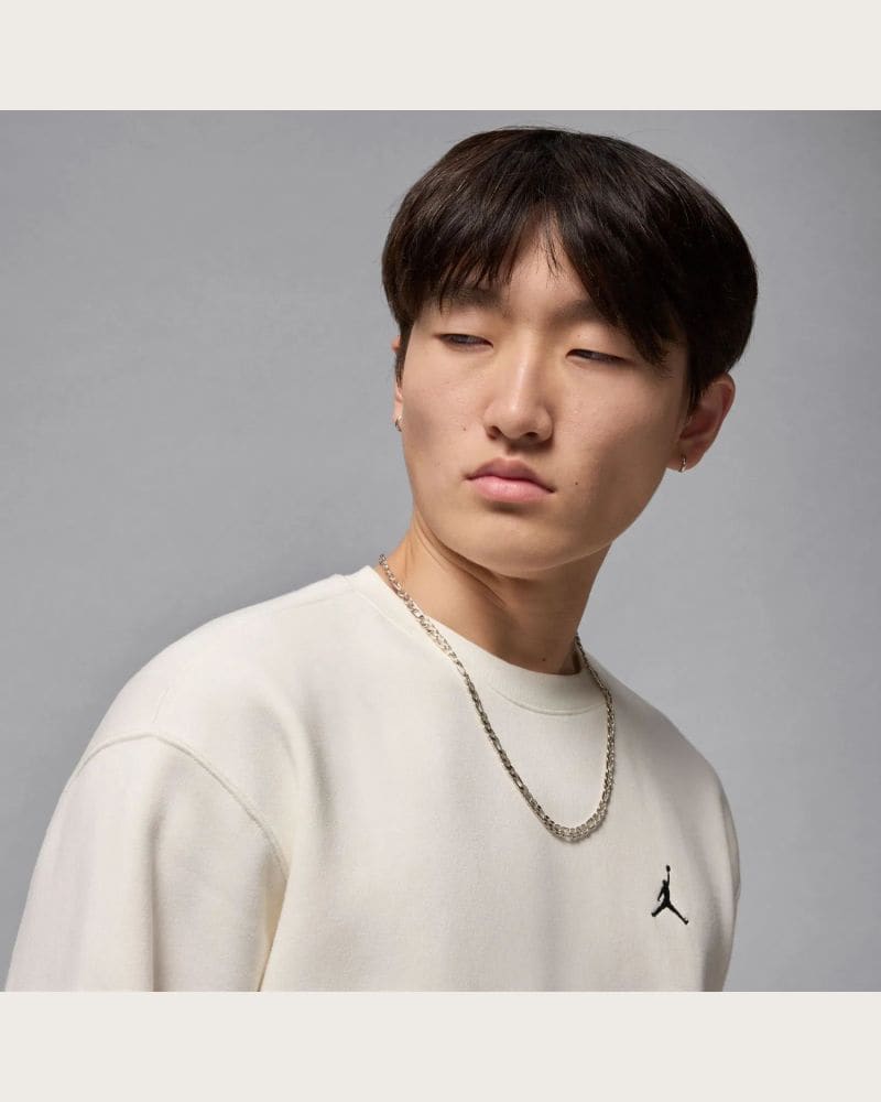 Pánska flisová mikina NIKE JORDAN BRK FLC CREW 133 SAIL – fotka 2