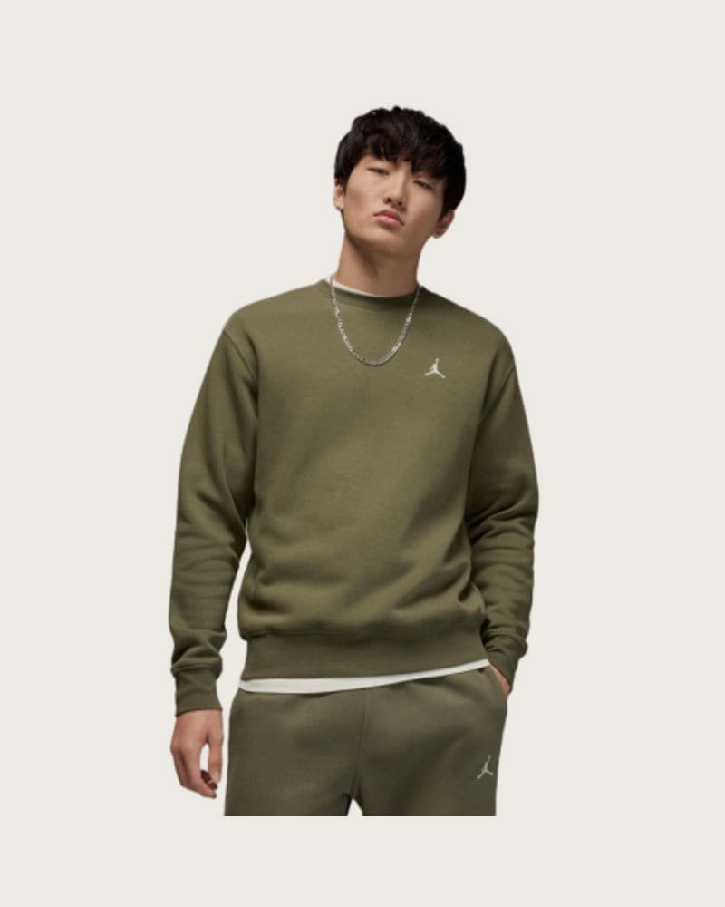Pánska flisová mikina NIKE JORDAN BRK FLC CREW 222 KHAKI