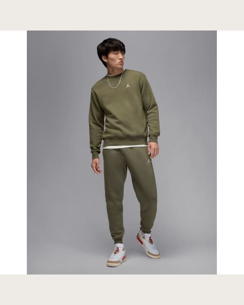 Pánska flisová mikina NIKE JORDAN BRK FLC CREW 222 KHAKI – fotka 4