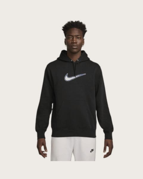 Pánska mikina s kapucňou NIKE M NK CLUB BB HDY NEO VARSITY BLACK BLACK BLACK