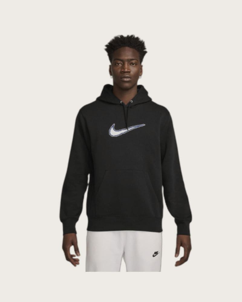 Pánska mikina s kapucňou NIKE M NK CLUB BB HDY NEO VARSITY BLACK BLACK BLACK