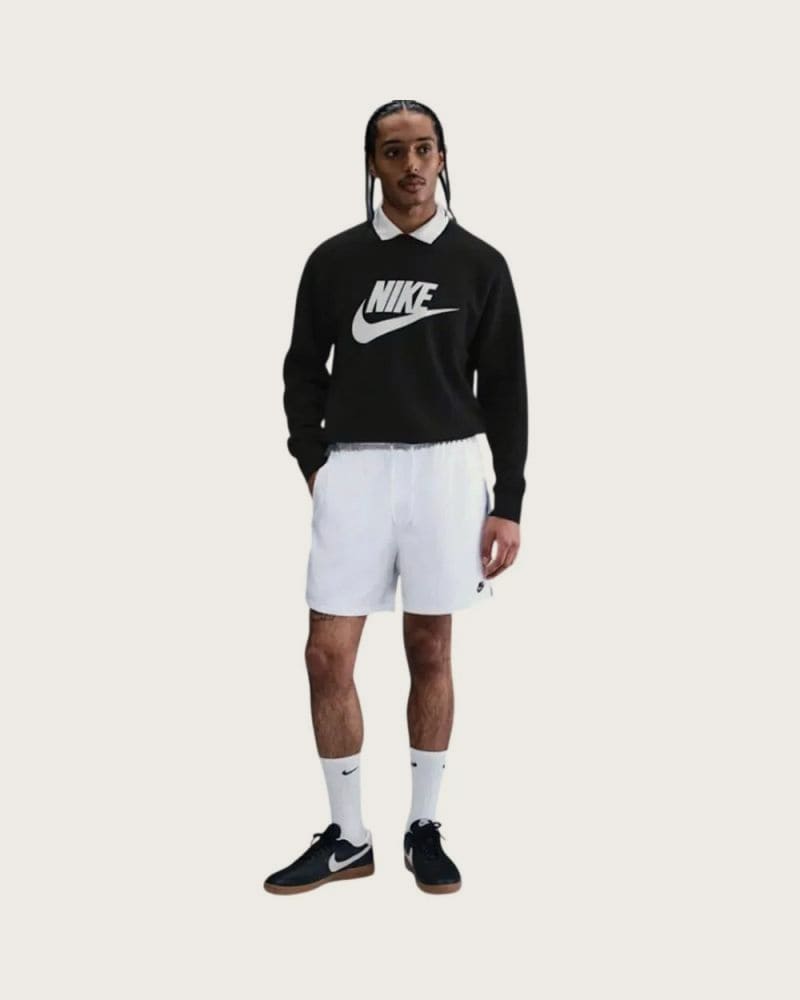 Pánska zateplená mikina NIKE M NK CLUB BB GFX CREW BLACK WHITE – fotka 3