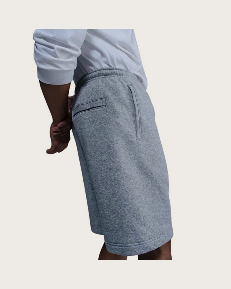 Pánske teplákové kraťasy NIKE M NK CLUB BB SHORT GX DK GREY HEATHER LT SMOKE GREY WHITE – fotka 3