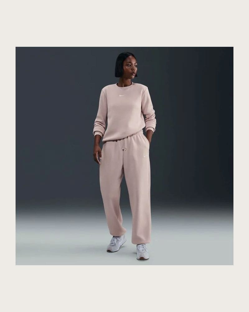 Dámska zateplená mikina NIKE W NSW PHNX FLC STD CREW SILT RED SAIL – fotka 5
