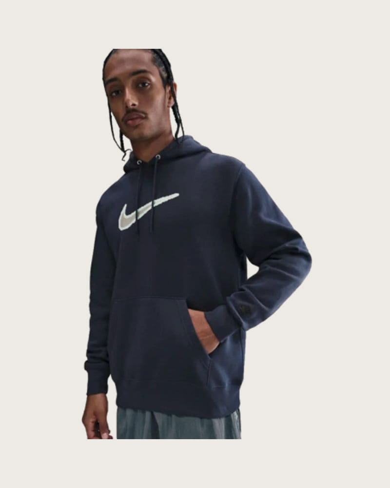 Pánska mikina s kapucňou NIKE M NK CLUB BB HDY NEO VARSITY OBSIDIAN OBSIDIAN BLACK