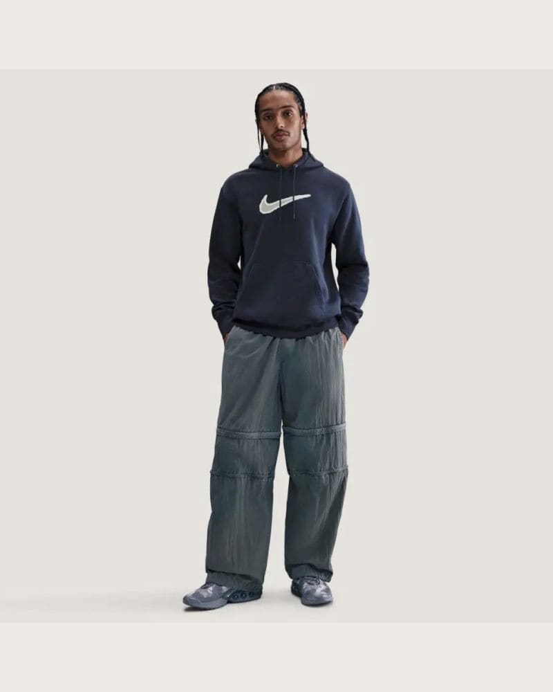 Pánska mikina s kapucňou NIKE M NK CLUB BB HDY NEO VARSITY OBSIDIAN OBSIDIAN BLACK – fotka 4